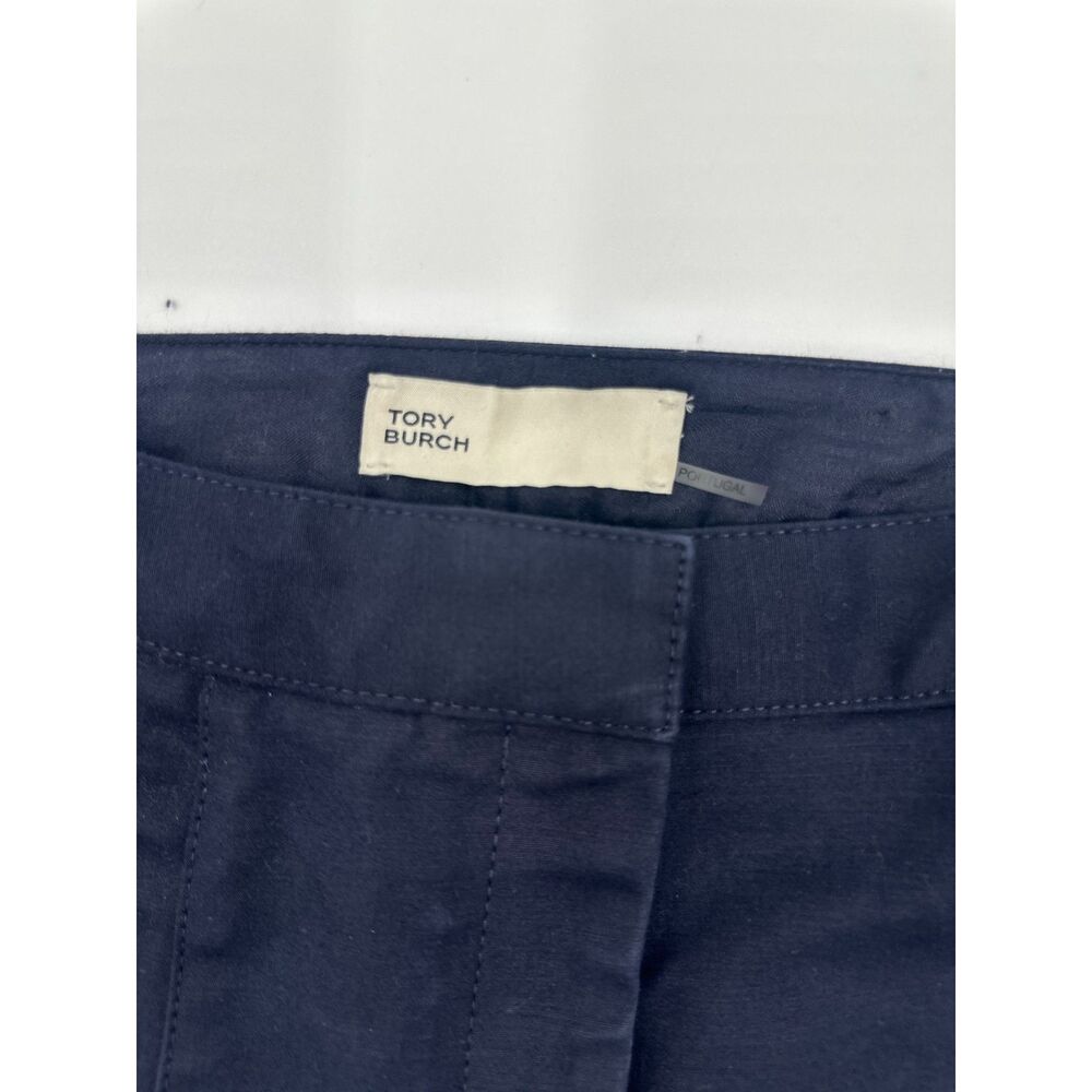 Tory Burch Dress Pants Smart Casual Modern Luxury Pants Sz 0 Ankle Pant Navy - Picture 4 of 9